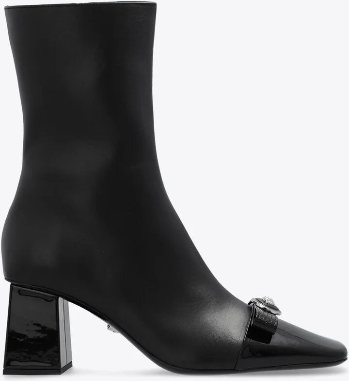Gianni Ribbon 70 Calf Leather Ankle Boots