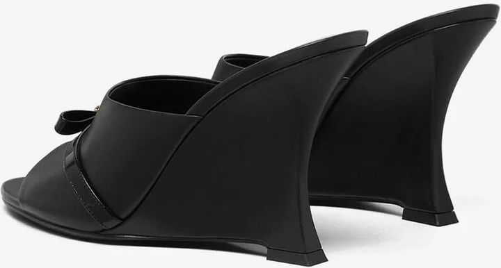 Gianni Ribbon 95 Wedge Mules - Image 2
