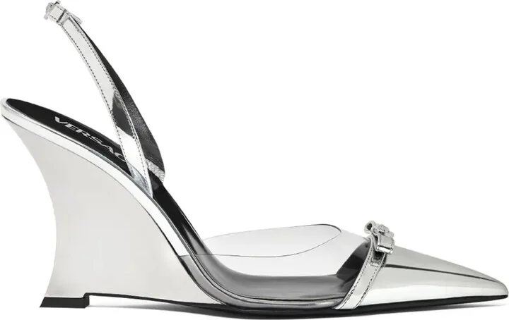 Gianni Ribbon 95mm wedge pumps