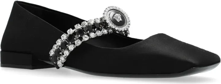 Gianni Ribbon crystal ballerina shoes - Image 4