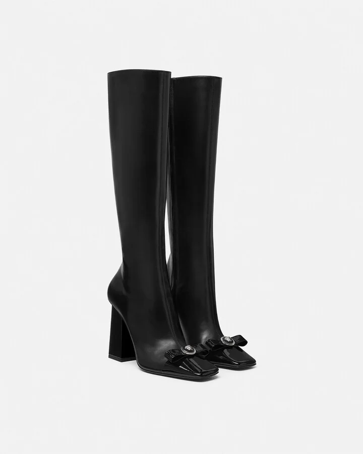 Gianni Ribbon Leather Boots 105 mm - Image 2