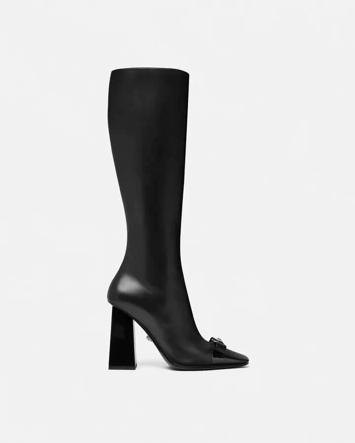 Gianni Ribbon Leather Boots 105 mm