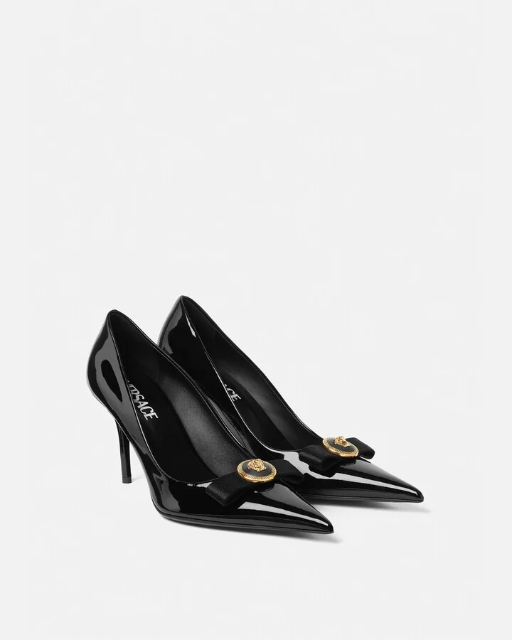 Gianni Ribbon Patent Pumps 85 mm - Image 2