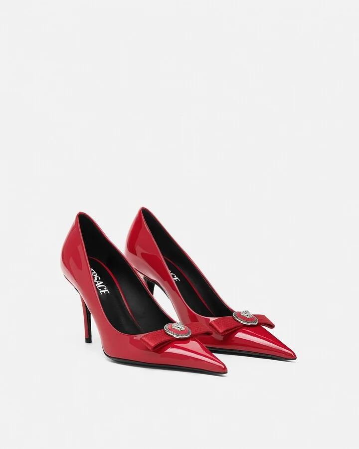 Gianni Ribbon Patent Pumps 85 mm - Image 3