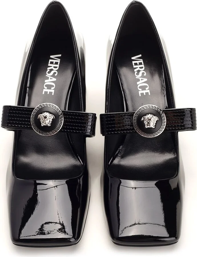 'gianni Ribbon' Square Toe Pumps - Image 5