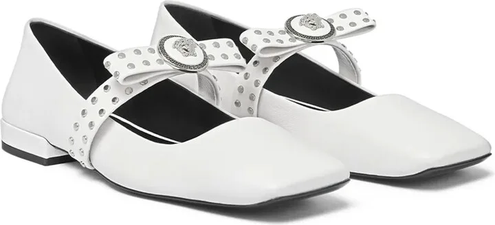 Gianni Ribbon studded ballerina shoes - Image 2