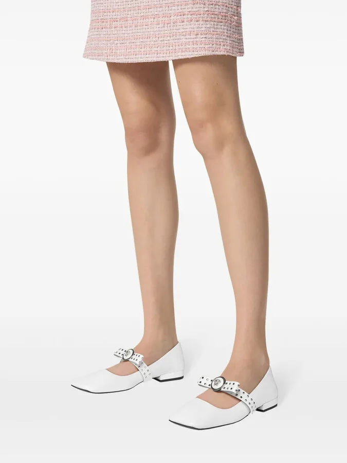 Gianni Ribbon studded ballerina shoes - Image 5