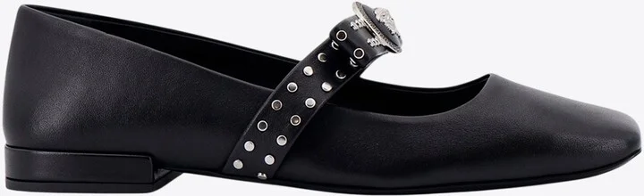 Gianni Ribbon Studded Ballet Flats