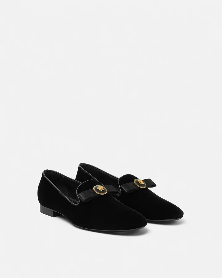 Gianni Ribbon Velvet Slippers - Image 2