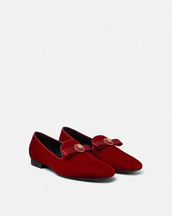 Gianni Ribbon Velvet Slippers - Image 3
