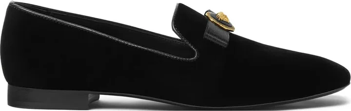Gianni Ribbon velvet slippers