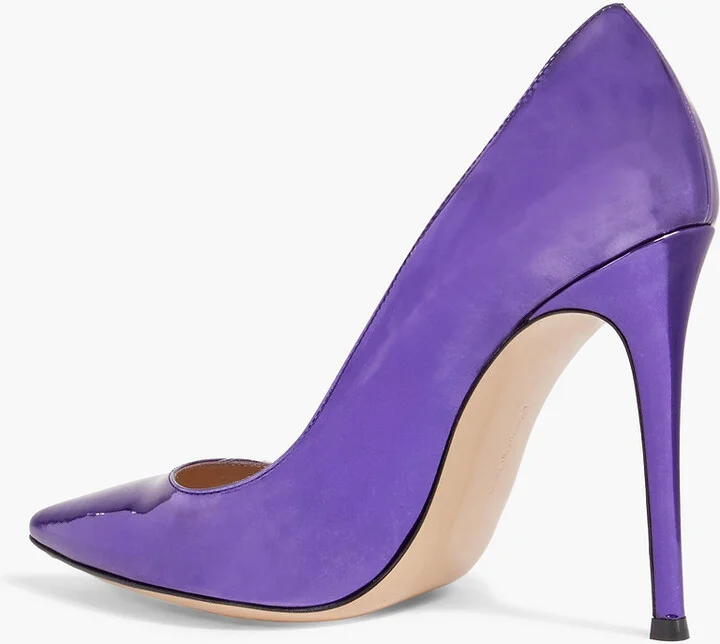 Gianvito 105 mirrored-leather pumps - Image 3