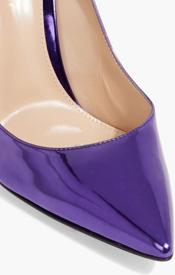 Gianvito 105 mirrored-leather pumps - Image 4