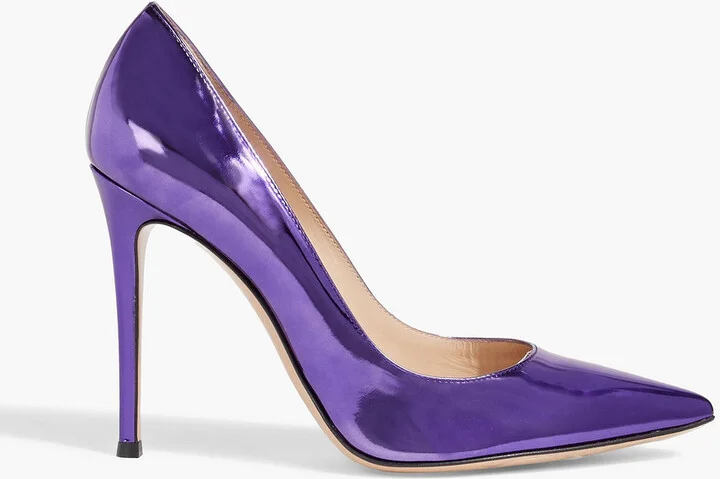 Gianvito 105 mirrored-leather pumps
