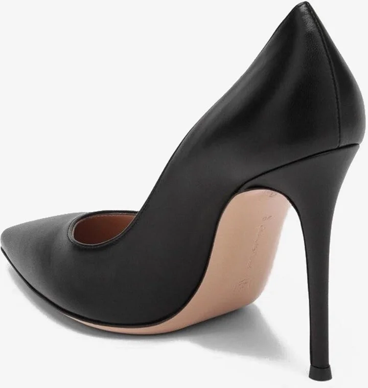 Gianvito 105 Pointed-Toe Leather Pumps - Image 3