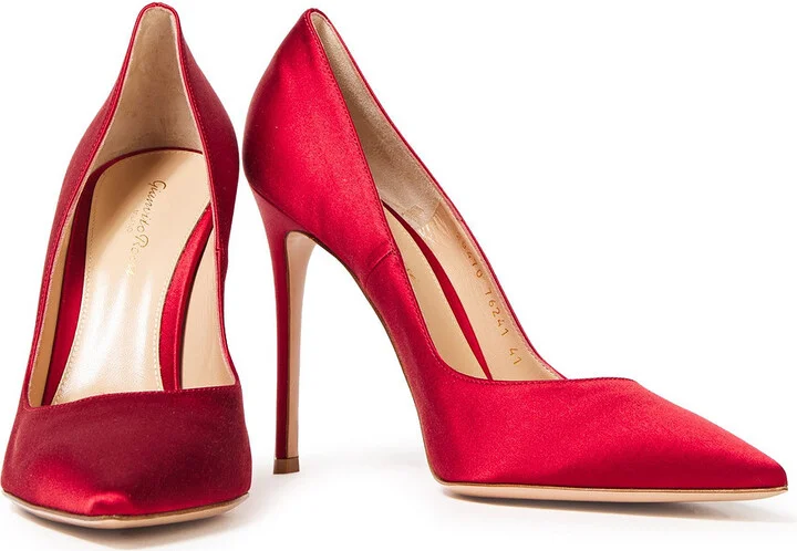 Gianvito 105 satin pumps - Image 2