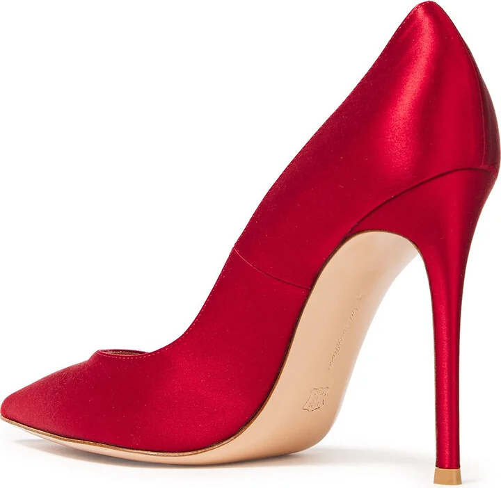 Gianvito 105 satin pumps - Image 3