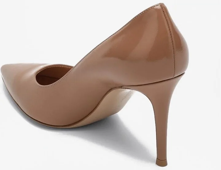 Gianvito 85 Pointed Toe Leather Pumps - Image 3