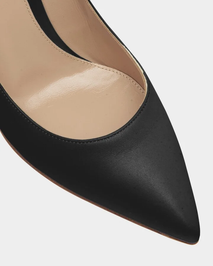 Gianvito 85 Vitello Leather Point-Toe Pumps - Image 3