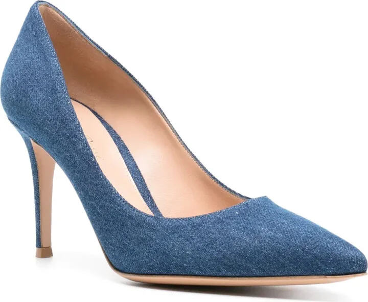 Gianvito 85mm denim pumps - Image 2