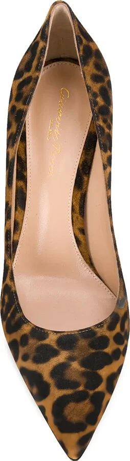 Gianvito 85mm leopard-print pumps - Image 4