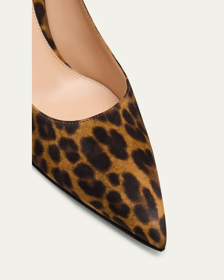 Gianvito Leopard-Print Suede Pumps - Image 2