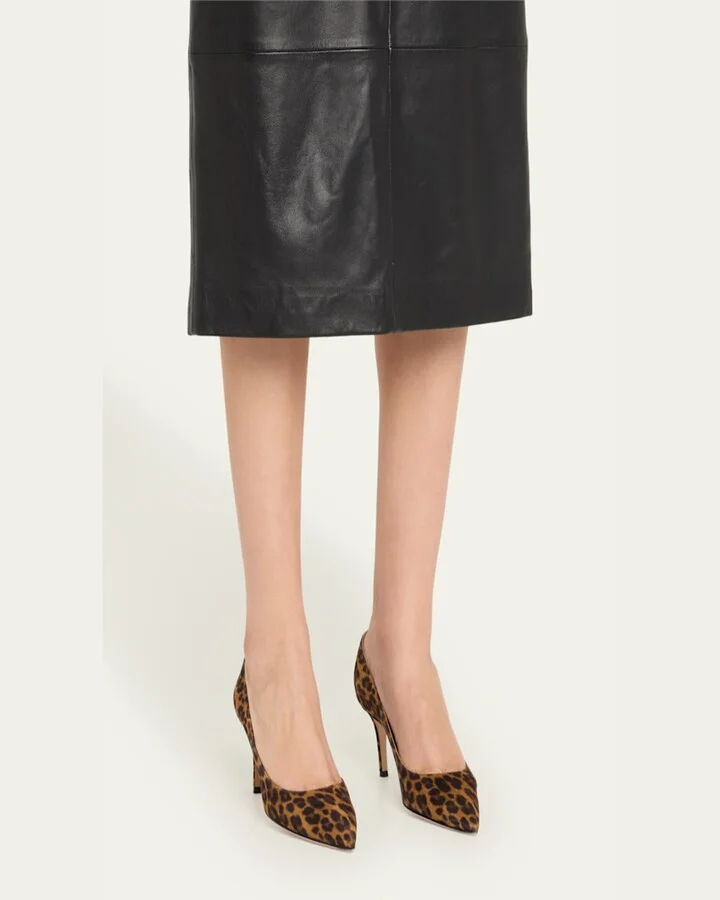 Gianvito Leopard-Print Suede Pumps - Image 3