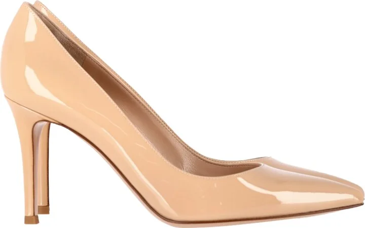Gianvito Pumps in Beige Patent Leather