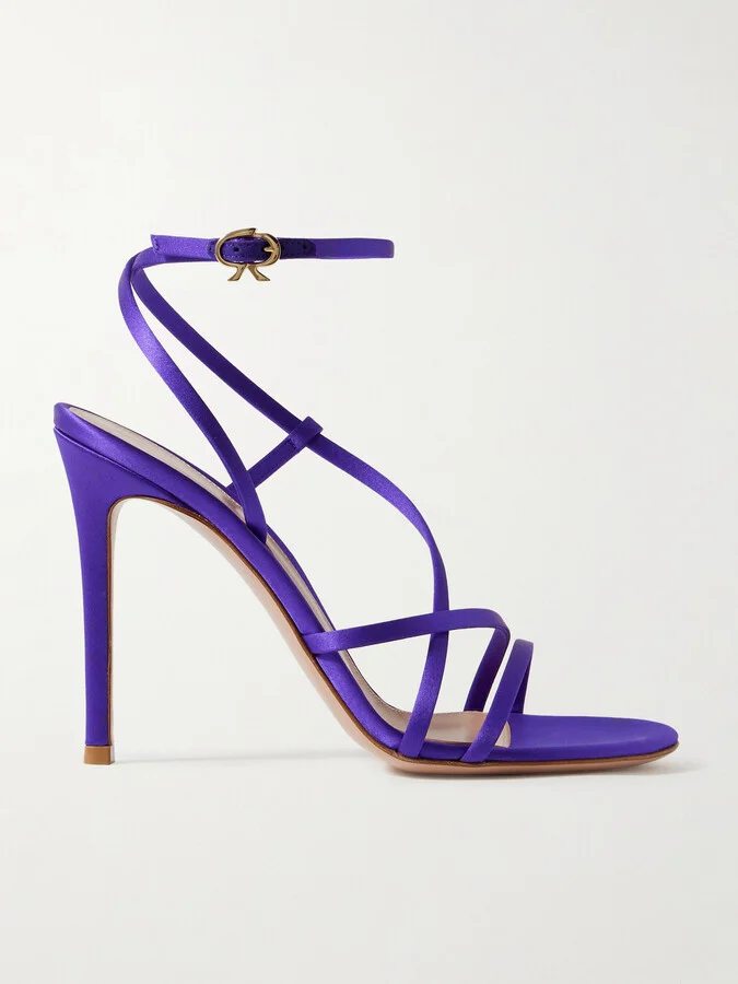 Gianvito Rossi - 105 Satin Sandals - Blue