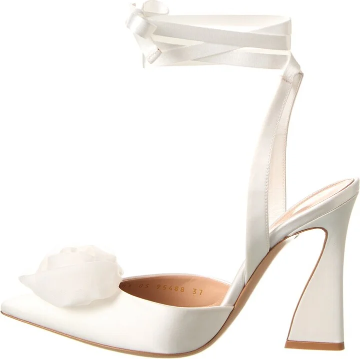 Gianvito Rossi 105 Satin Slingback Pump - Image 2