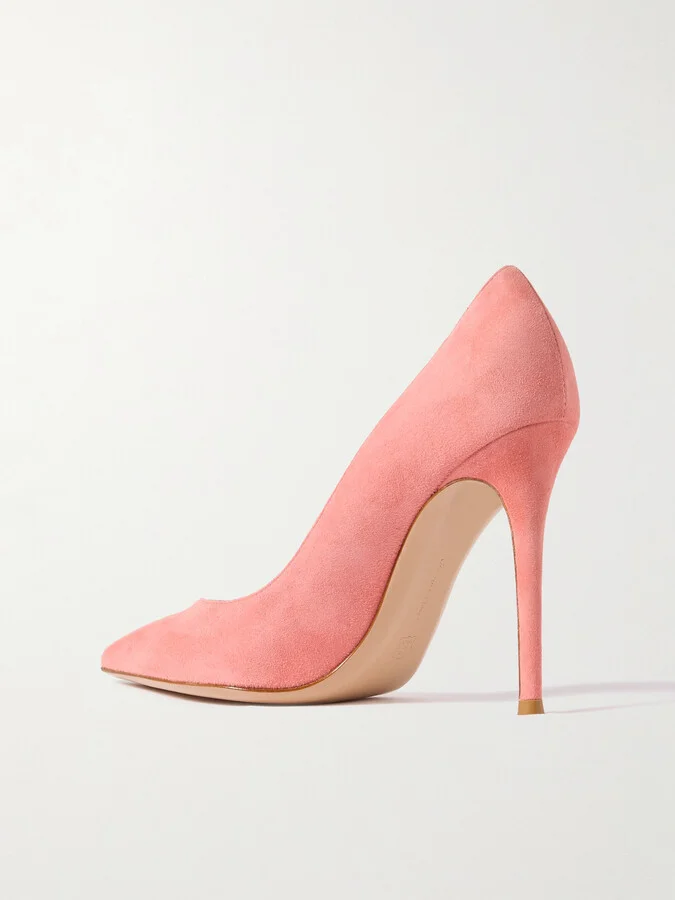 Gianvito Rossi - 105 Suede Pumps - Pink - Image 3