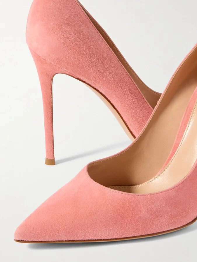 Gianvito Rossi - 105 Suede Pumps - Pink - Image 4