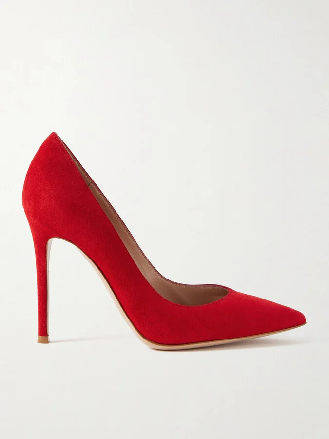 Gianvito Rossi - 105 Suede Pumps - Red