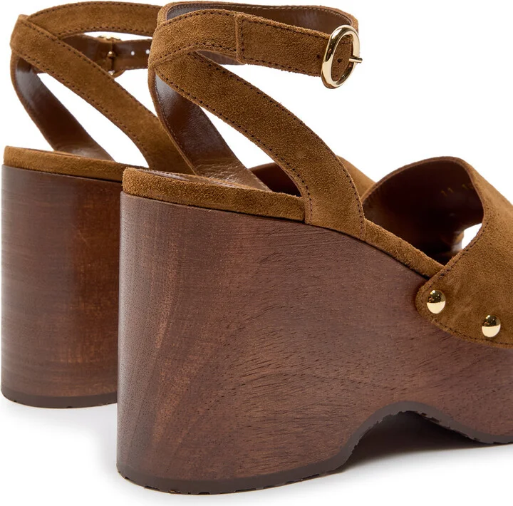 Gianvito Rossi 110 Suede Platform Wedge Sandals - Image 4