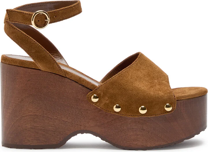 Gianvito Rossi 110 Suede Platform Wedge Sandals