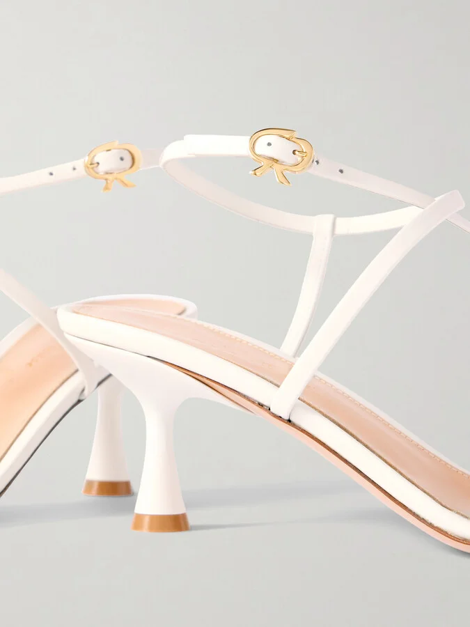 Gianvito Rossi - 55 Leather Sandals - White - Image 4