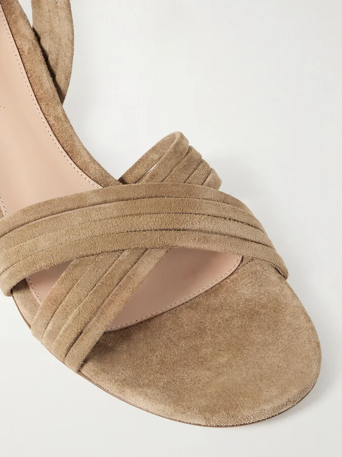 Gianvito Rossi - 55 Suede Sandals - Brown - Image 4