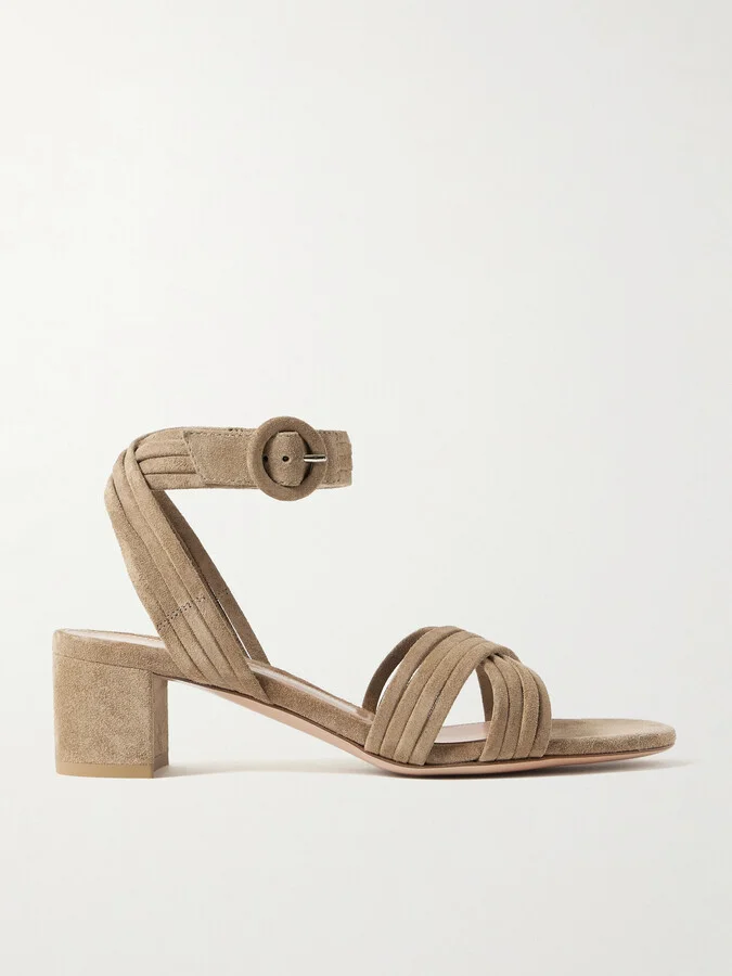 Gianvito Rossi - 55 Suede Sandals - Brown