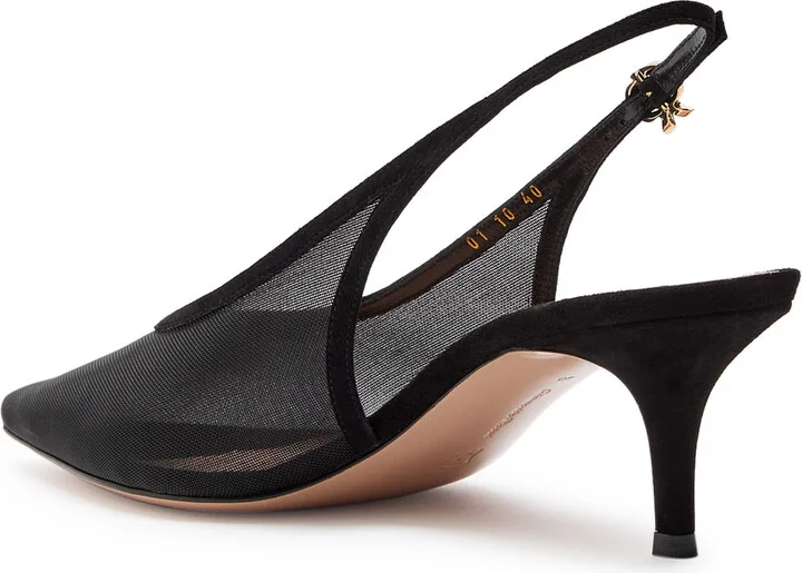 Gianvito Rossi 60 Mesh Slingback Pumps - Image 2