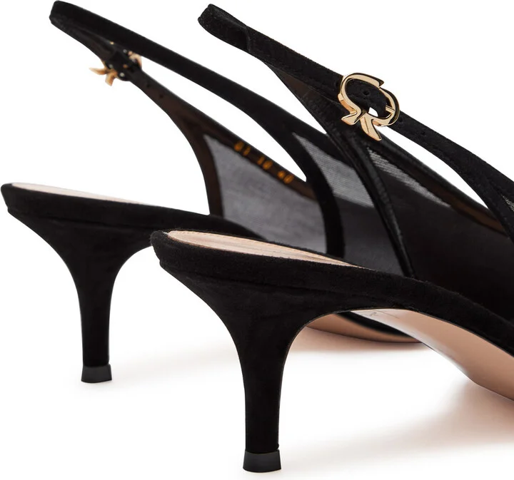 Gianvito Rossi 60 Mesh Slingback Pumps - Image 4