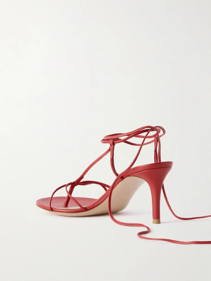 Gianvito Rossi - 70 Leather Sandals - Red - Image 3