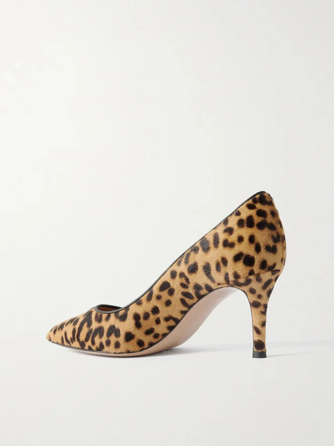 Gianvito Rossi - 70 Leopard-print Calf Hair Pumps - Animal print - Image 3