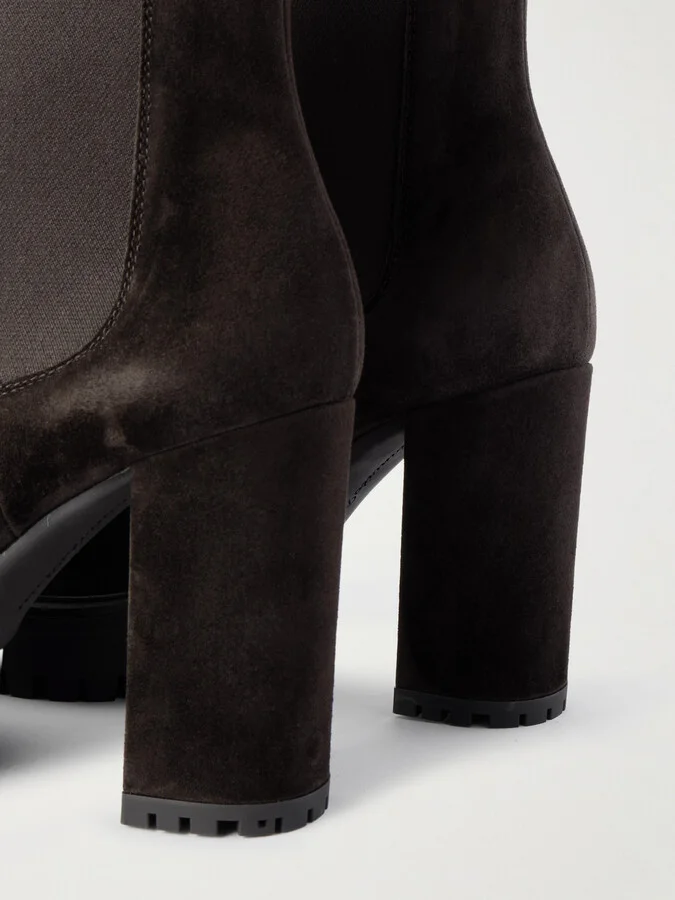 Gianvito Rossi - 70 Suede Chelsea Boots - Brown - Image 4