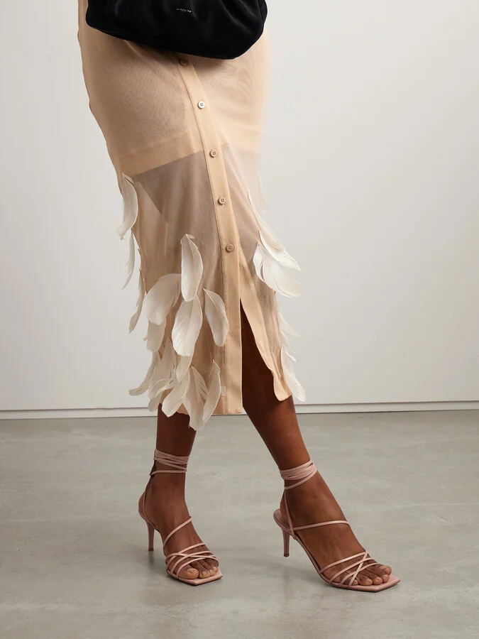 Gianvito Rossi - 85 Leather Sandals - Neutrals - Image 2