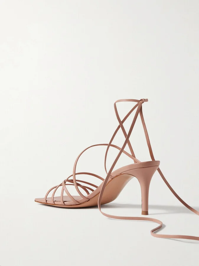 Gianvito Rossi - 85 Leather Sandals - Neutrals - Image 3