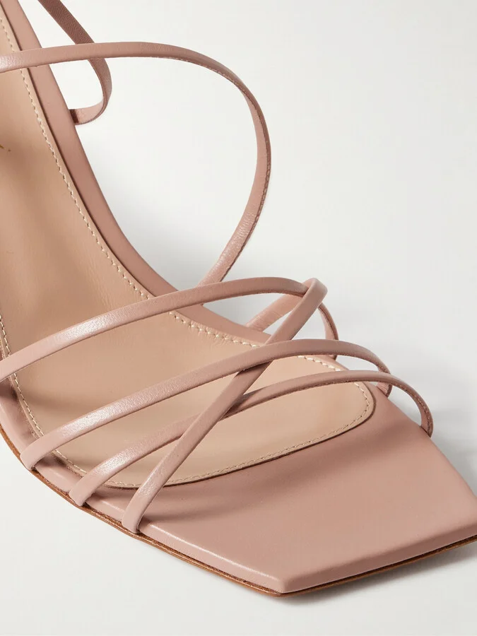 Gianvito Rossi - 85 Leather Sandals - Neutrals - Image 4