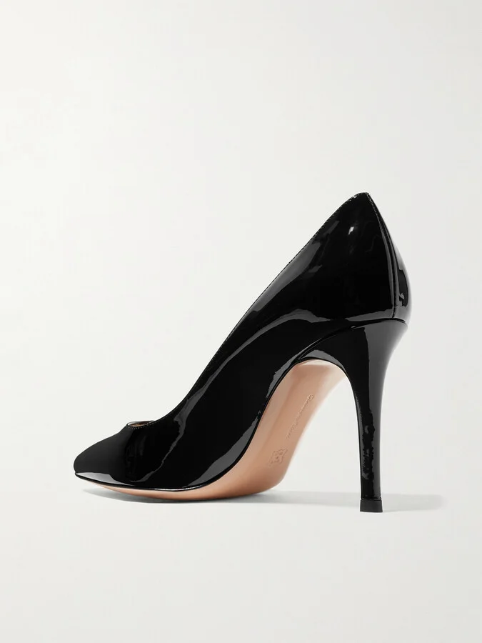 Gianvito Rossi - 85 Patent-leather Pumps - Black - Image 3