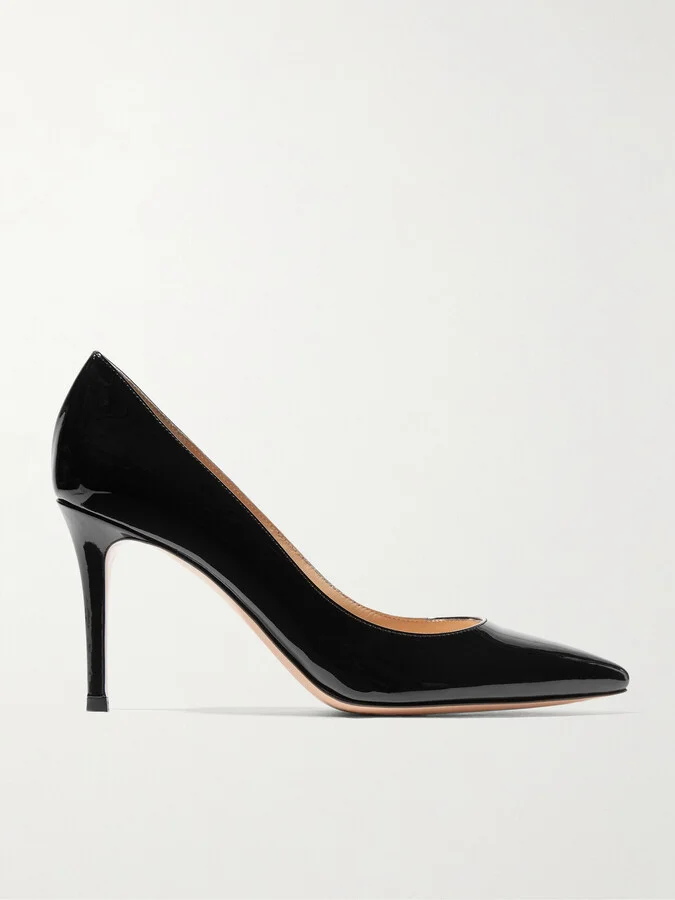 Gianvito Rossi - 85 Patent-leather Pumps - Black