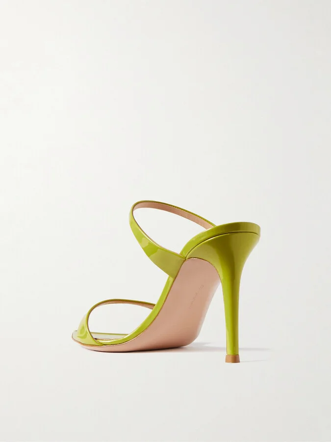 Gianvito Rossi - 85 Patent-leather Sandals - Green - Image 3