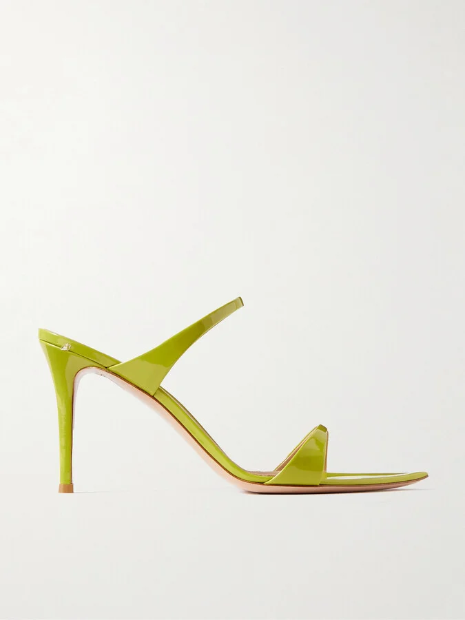 Gianvito Rossi - 85 Patent-leather Sandals - Green